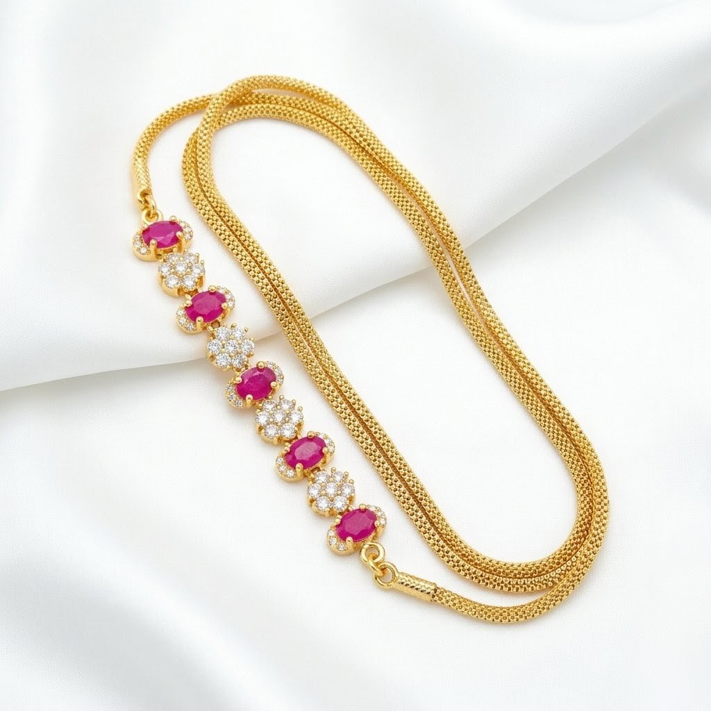 2026/06/1000106890.png American Diamond Stone Mogap chain - Image 1