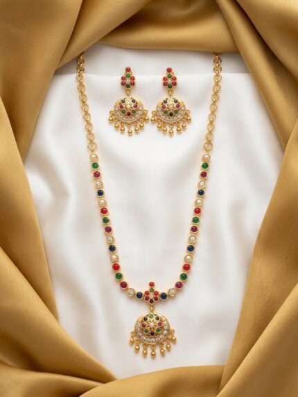1Gram Plated Navaratna Necklace