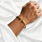 Panjaloga 5 Metal Mens Adjustable Kada Bracelet - Image 2