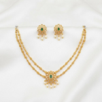 One Gram Gold Plated Necklace With Earings