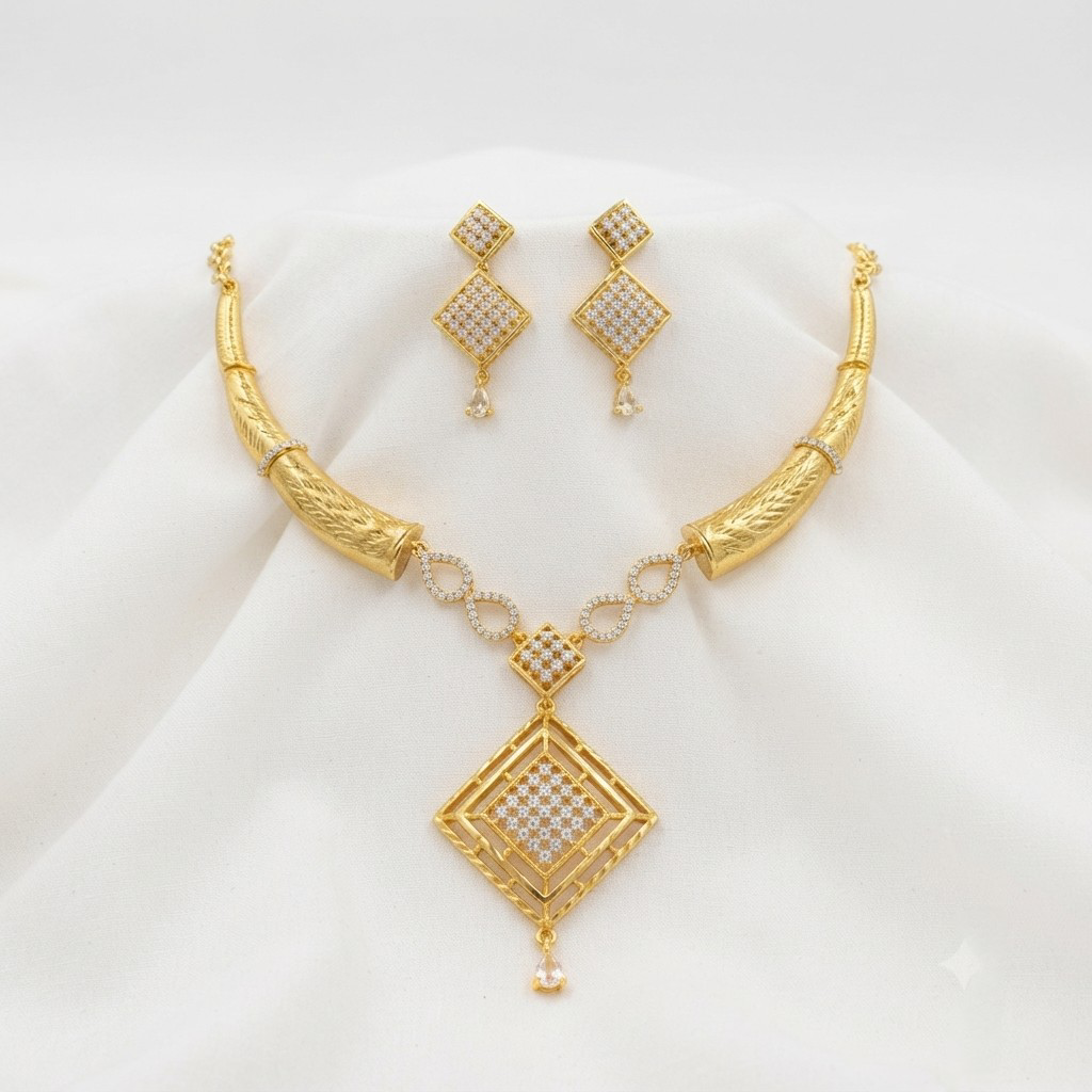 2026/07/1000424168.png One Gram Gold Plated Necklace Set - Image 1