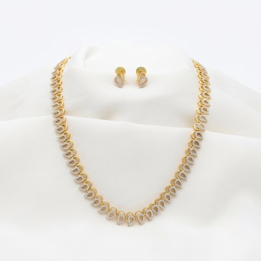 2026/07/1000424836.png One Gram Gold Plated AD STONE Haram set - Image 1
